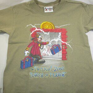 Vtg. Walt Disney World Goofy Tower Of Terror Twilight Zone T-Shirt Youth M